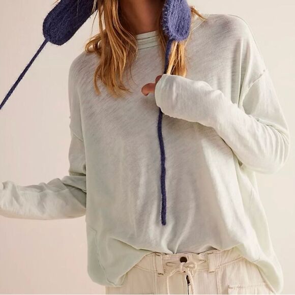 Free People We The Free Regan Tee Opal Blue XS - Picture 6 of 6